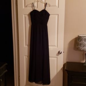 Ralph Lauren Strapless Black Bridesmaid Dress